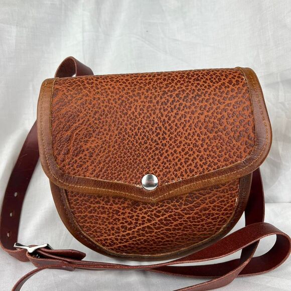 Vintage Brown Leather Crossbody Bag with Adjustable Strap - Picture 2 of 8